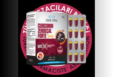 ZADE VITAL CURCUMIN ZERDECAL FORTE DAILY TAKVIYE EDICI GIDA KAPSUL 360 mg 60 kapsül
