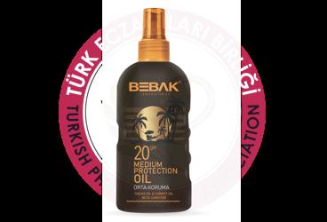 BEBAK SPF20 ORTA KORUMA BRONZLASTIRICI YAG  150 ml şişe