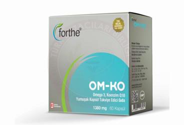 FORTHE OM-KO OMEGA3, KOENZIM Q10 TAKVIYE EDICI GIDA  60 kapsül