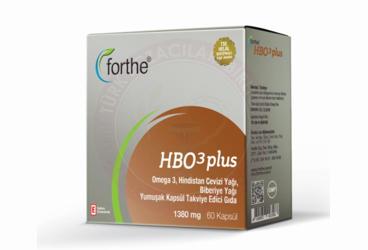 FORTHE HBO3 PLUS OMEGA3, HINDISTAN CEVIZI YAGI, BIBERIYE YAGI TAKVIYE EDICI GIDA  60 kapsül