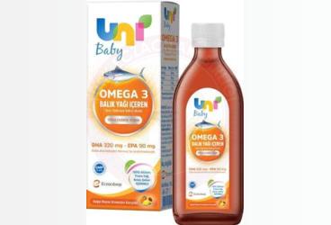 UNI BABY OMEGA 3 TAKVIYE EDICI GIDA  150 ml şişe
