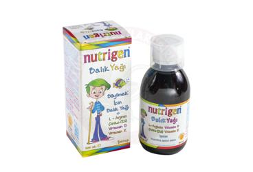 NUTRIGEN BALIK YAGI L-ARGININ CINKO VITAMIN D VITAMIN K SURUP  200 ml şişe