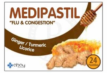 MEDIPASTIL ZENCEFIL, ZERDECAL, MEYAN  24 pastil