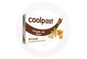 COOLPAST ZENCEFIL, BAL, TARCIN VE VITAMIN C ICEREN PASTIL  16 adet