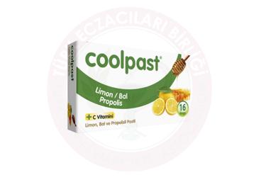 COOLPAST LIMON, BAL, PROPOLIS VE C VITAMINI ICEREN PASTIL  16 adet