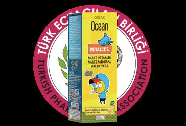 OCEAN MULTI MULTIVITAMIN MULTIMINERAL BALIK YAGI SURUP - BALLI PORTAKAL AROMALI  150 ml şişe
