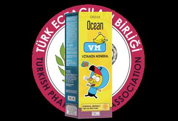 OCEAN VM VITAMIN MINERAL PORTAKAL AROMALI TAKVIYE EDICI GIDA  150 ml şişe