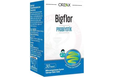 BIGFLOR PROBIYOTIK MIKROORGANIZMA ICEREN TAKVIYE EDICI GIDA  30 kapsül