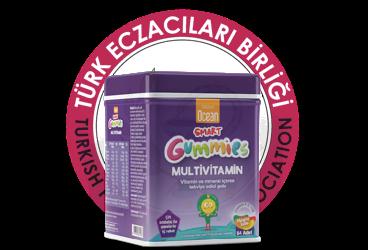 OCEAN SMART GUMMIES MULTIVITAMIN VITAMIN VE MINERAL ICEREN TAKVIYE EDICI GIDA  64 çiğnenebilir jel form