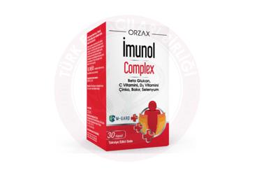IMUNOL COMPLEX BETA GLUKAN, C VITAMINI, D3 VITAMINI, CINKO, BAKIR, SELENYUM ICEREN TAKVIYE EDICI GIDA  30 kapsül