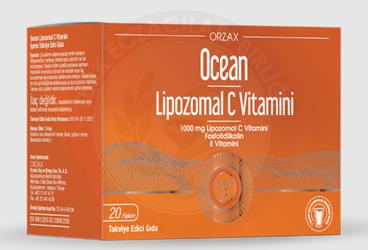 OCEAN LIPOZOMAL C, FOSFATIDILKOLIN, E VITAMINI ICEREN TAKVIYE EDICI GIDA 1000 mg 20 flakon