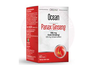 OCEAN PANAX GINSENG (KORE GINSENGI) ICEREN TAKVIYE EDICI GIDA 500 mg 60 kapsül