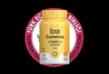 OCEAN GUMMIES VITAMIN D3 ICEREN TAKVIYE EDICI GIDA CIGNENEBILIR JEL 1000 IU 60 jel