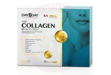 DAY2DAY THE COLLAGEN BEAUTY FISH VISNE AROMALI TAKVIYE EDICI GIDA 5000 mg 30 saşe