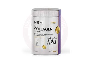 DAY2DAY THE COLLAGEN ALL BODY KOLAJEN PEPTITLERI VE VITAMIN KOMPLEKS ICEREN TAKVIYE EDICI GIDA  300 g toz