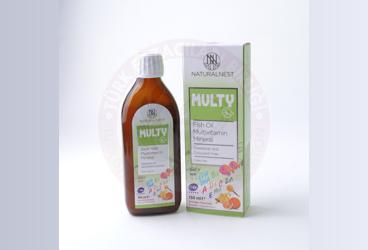 NATURALNEST MULTY BALIK YAGI, MULTIVITAMIN, MINERAL ICEREN TAKVIYE EDICI GIDA  150 ml şişe