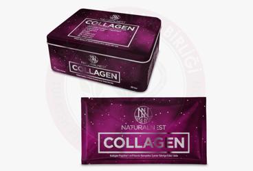 NATURALNEST COLLAGEN KOLLAJEN PEPTITLERI VE VITAMIN KOMPLEKS ICEREN CILEK AROMALI TAKVIYE EDICI GIDA  30 saşe