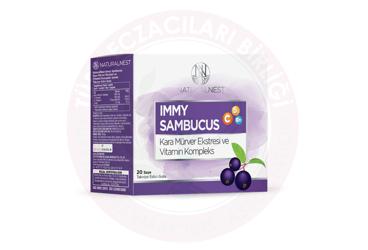 NATURALNEST IMMY SAMBUCUS SASE KARA MURVER EKSTRESI VE VITAMIN KOMPLEKS  20 saşe