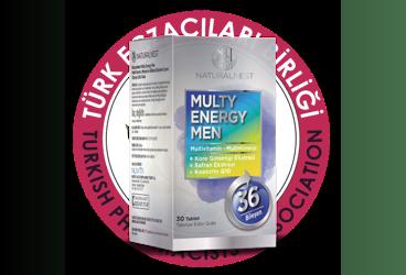 NATURALNEST MULTY ENERGY MEN TABLET MULTIVITAMIN, MINERAL VE BITKISEL EKSTRELER ICEREN TAKVIYE EDICI GIDA  30 tablet
