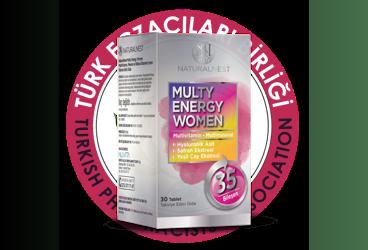 NATURALNEST MULTY ENERGY WOMEN TABLET MULTIVITAMIN, MINERAL VE BITKISEL EKSTRELER ICEREN TAKVIYE EDICI GIDA  30 tablet