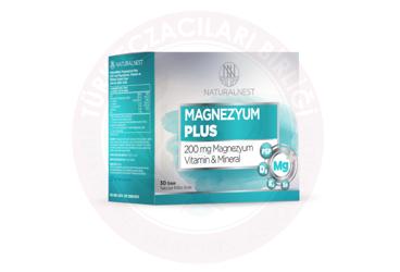 NATURALNEST MAGNEZYUM PLUS VITAMIN VE MINERAL ICEREN SASE TAKVIYE EDICI GIDA 200 mg 30 saşe