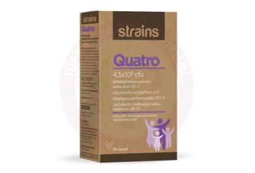 STRAINS QUATRO PROBIYOTIK MIKROORGANIZMA ICEREN TAKVIYE EDICI GIDA  10 kapsül