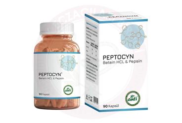 PEPTOCYN KAPSUL BETAIN HCL VE PEPSIN ICEREN TAKVIYE EDICI GIDA  90 kapsül
