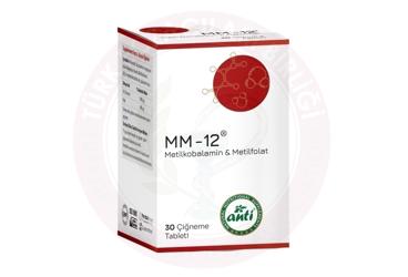MM-12 METILKOBALAMIN & METILFOLAT ICEREN TAKVIYE EDICI GIDA  30 tablet