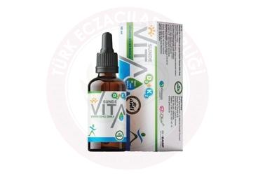 SUNDE VITA K2+D3 DAMLA VITAMIN D3 & VITAMIN K2 ICEREN TAKVIYE EDICI GIDA  30 ml