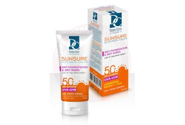 DERMO CLEAN SUNSURE LEKELI CILT GUNES KREMI SPF 50+  75 ml tüp