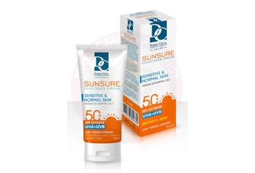 DERMO CLEAN SUNSURE HASSAS VE NORMAL CILT GUNES KREMI SPF 50+  75 ml tüp