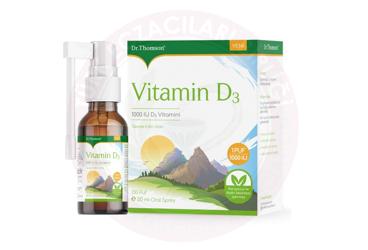 DR THOMSON VITAMIN D3 ICEREN TAKVIYE EDICI GIDA 1000 IU 20 ml şişe