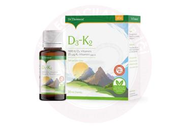DR THOMSON D3-K2 VITAMINI ICEREN TAKVIYE EDICI GIDA  20 ml şişe