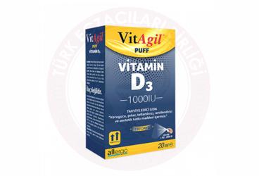 VITAGIL VITAMIN D3 TAKVIYE EDICI GIDA 1000 IU 20 ml şişe
