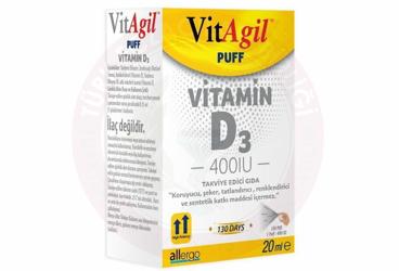 VITAGIL VITAMIN D3 TAKVIYE EDICI GIDA 400 IU 20 ml şişe