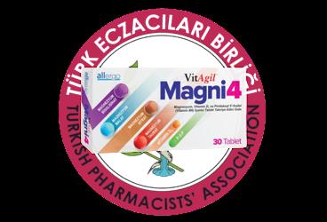 VITAGIL MAGNI4 MAGNEZYUM, VITAMIN D3 VE PIRIDOKSAL-5-FOSFAT (VITAMIN B6) ICEREN TAKVIYE EDICI GIDA  30 tablet