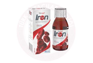 VITAGIL IRON DEMIR, VITAMIN C ICEREN TAKVIYE EDICI GIDA SURUP  150 ml şişe
