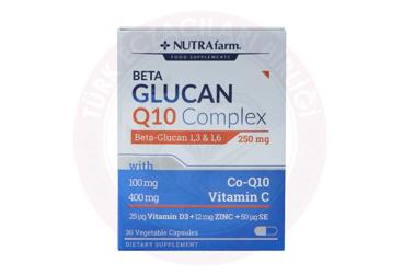 NUTRAFARM BETA GLUCAN Q10 COMPLEX TAKVIYE EDICI GIDA KAPSUL  30 kapsül