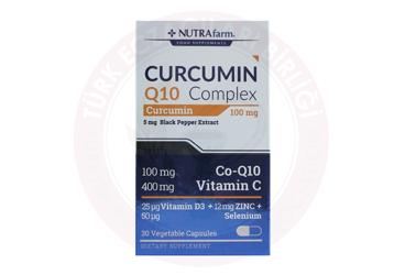 NUTRAFARM CURCUMIN Q10 COMPLEX TAKVIYE EDICI GIDA KAPSUL  30 kapsül