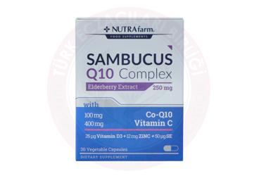 NUTRAFARM SAMBUCUS Q10 COMPLEX TAKVIYE EDICI GIDA KAPSUL  30 kapsül