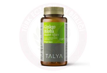 TALYA GINKGO BILOBA MABET AGACI YAPRAGI VE EKSTRAKTI ICEREN TAKVIYE EDICI GIDA  60 kapsül