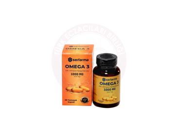 SERFARMA OMEGA 3, EPA-DHA ICEREN TAKVIYE EDICI GIDA KAPSUL 1000 mg 60 kapsül