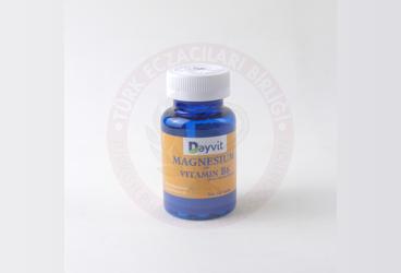 DAYVIT MAGNESIUM WITH VITAMIN B6 ICEREN TAKVIYE EDICI GIDA  100 tablet