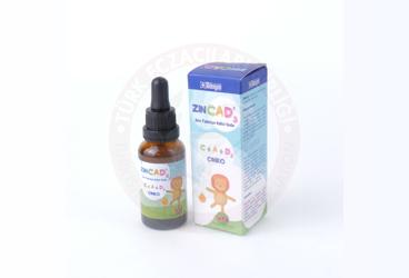 ZINCAD3 SIVI TAKVIYE EDICI GIDA  30 ml şişe
