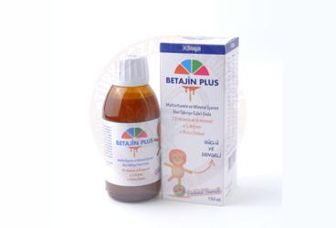 BETAJIN PLUS MULTIVITAMIN VE MINERAL ICEREN SIVI TAKVIYE EDICI GIDA  150 ml şişe