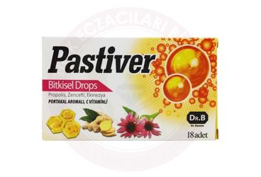 PASTIVER PROPOLIS, ZENCEFIL, EKINEZYA, VITAMIN C ICEREN PORTAKAL AROMALI PASTIL  18 pastil