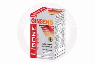 LIGONE GINSENG COMPLEX MULTIVITAMIN MULTIMINERAL ICEREN TAKVIYE EDICI GIDA  60 kapsül