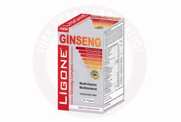 LIGONE GINSENG COMPLEX MULTIVITAMIN MULTIMINERAL ICEREN TAKVIYE EDICI GIDA  30 kapsül