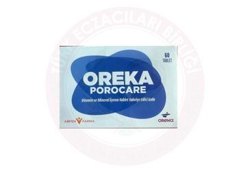 OREKA POROCARE VITAMIN VE MINERAL ICEREN TAKVIYE EDICI GIDA TABLET  60 tablet