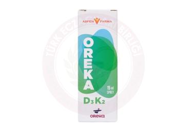 OREKA D3K2 ICEREN TAKVIYE EDICI SPREY  15 ml şişe